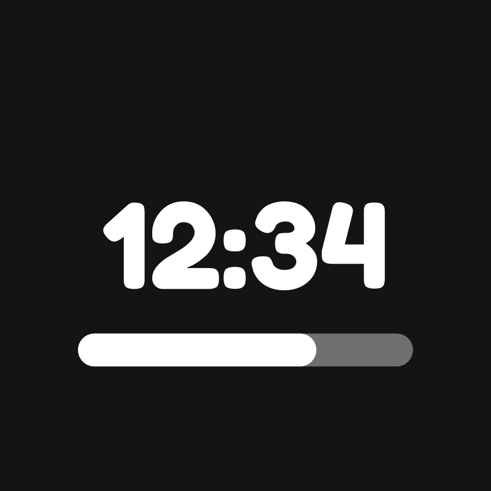 Under clock progress bar option